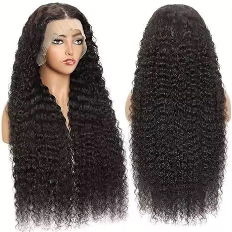 Wholesale Raw Cuticle Aligned Vietnamese Hair HD Lace Frontal Wig Water Deep Curly Wave 13X4 13X6 HD Human Hair Lace Front Wig_1