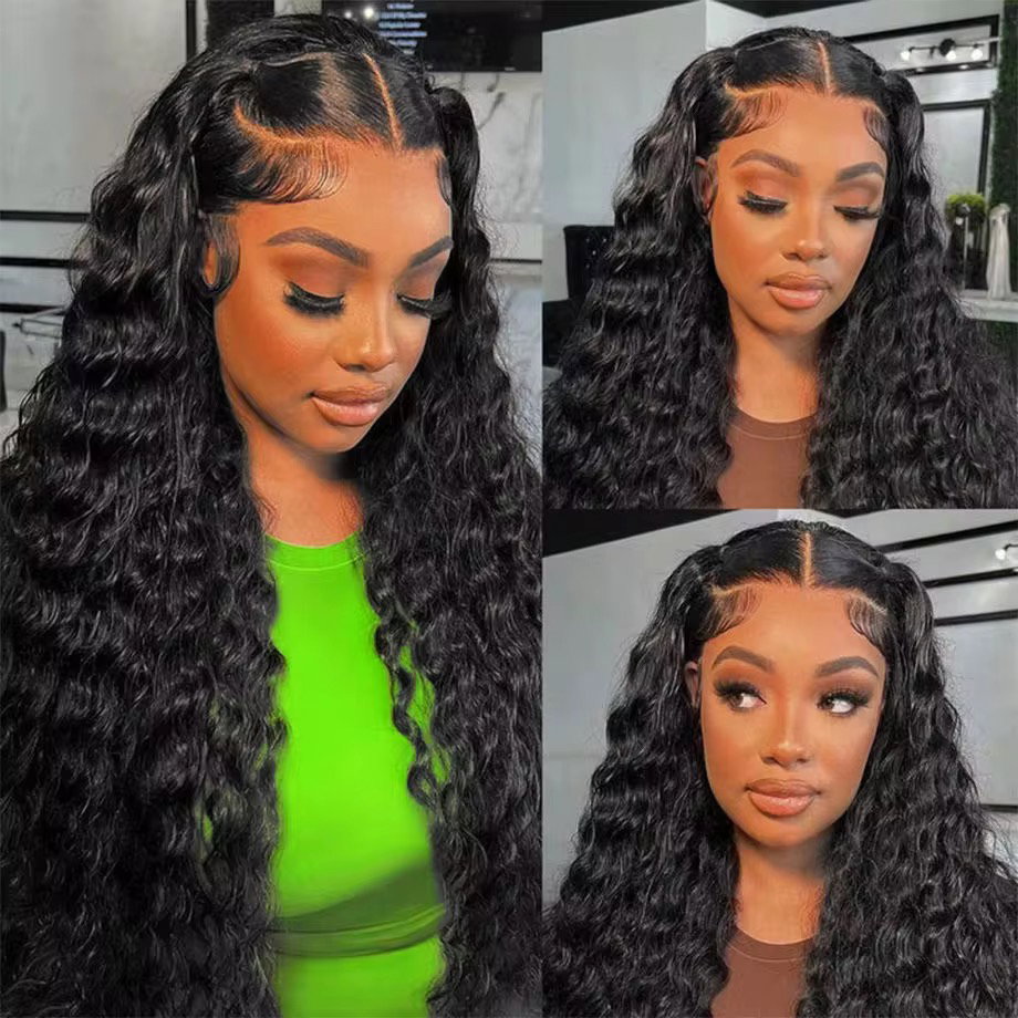 Wholesale Raw Cuticle Aligned Vietnamese Hair HD Lace Frontal Wig Water Deep Curly Wave 13X4 13X6 HD Human Hair Lace Front Wig_2