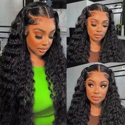 Wholesale Raw Cuticle Aligned Vietnamese Hair HD Lace Frontal Wig Water Deep Curly Wave 13X4 13X6 HD Human Hair Lace Front Wig