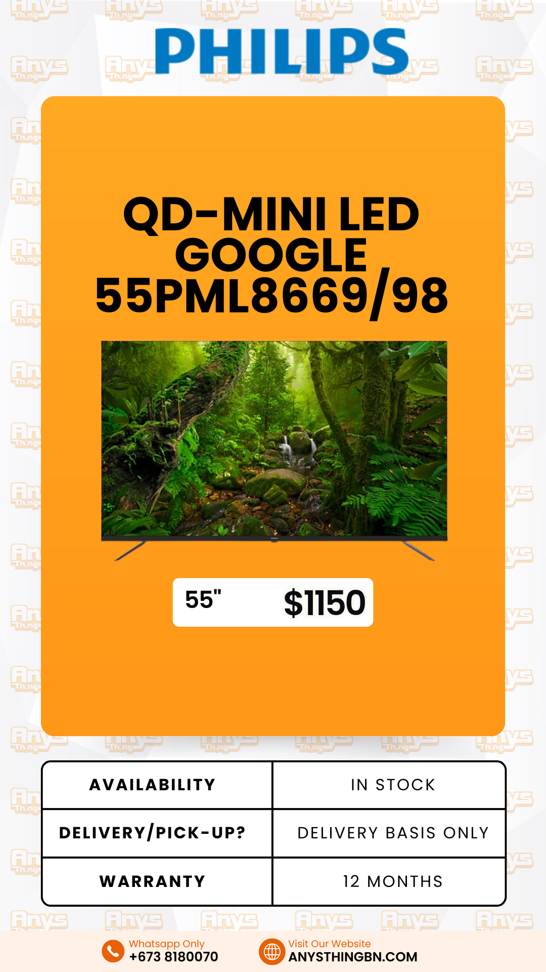 Philips QD-MINI LED GOOGLE 55PML8669/98