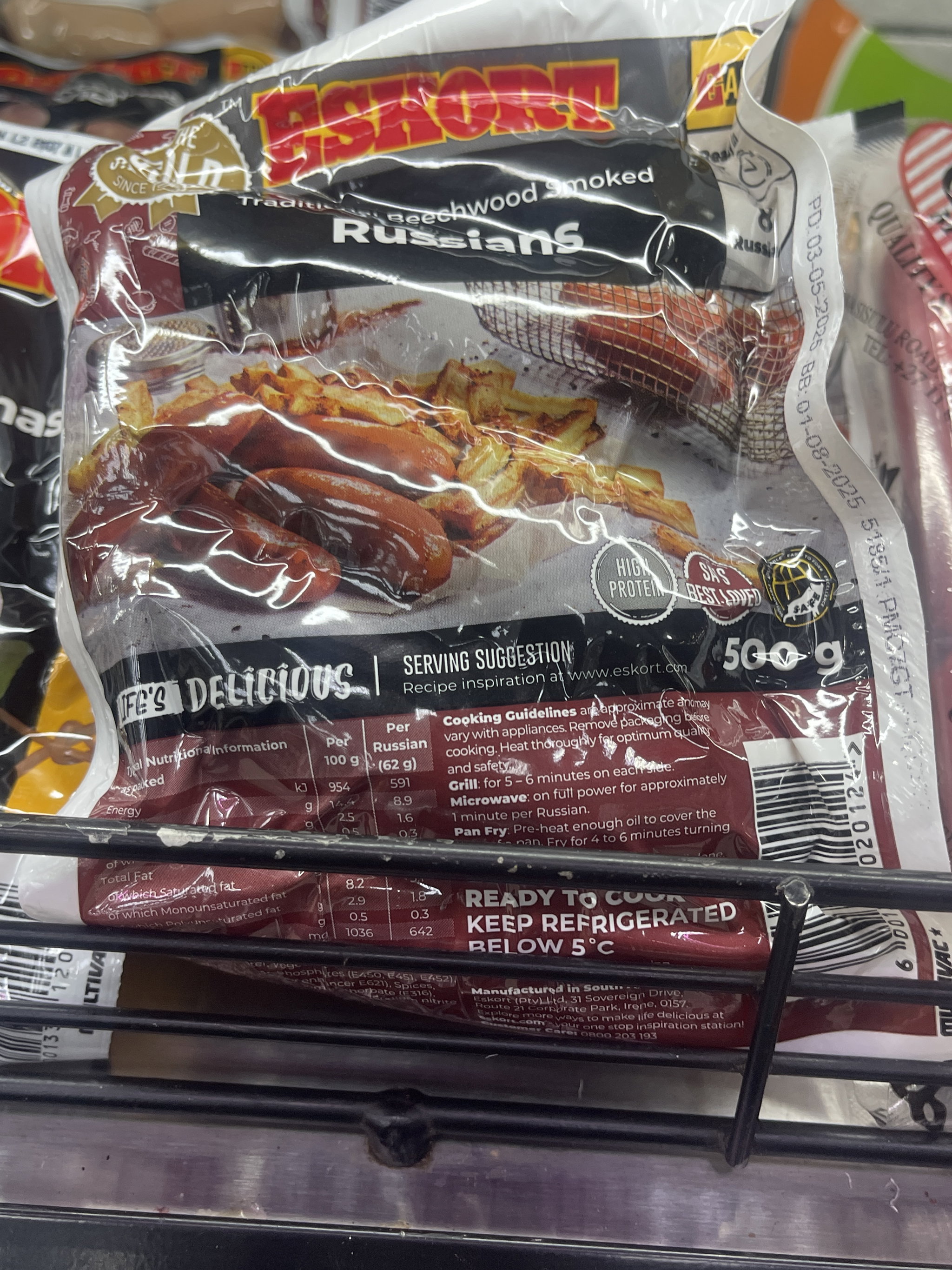 Eskort smoked Russians sausages 500gr_0