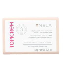 TOPICREM MELA - Pain Exfoliant Unifiant - Visage et Corps - Peaux Sensibles, 150g