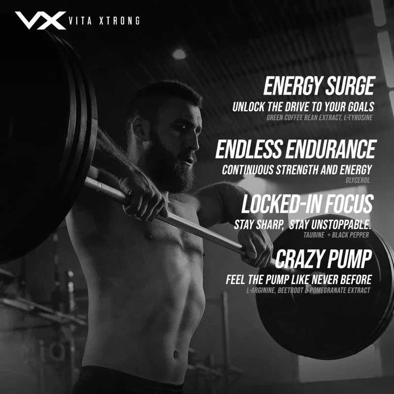 VITAXTRONG™ X-PUSH Pre-Workout Pro (41 Servings) | Energy • Focus • Endurance • Strength & Pump Performance Formula [VX]_12