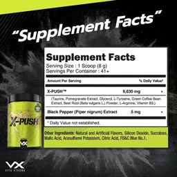 VITAXTRONG™ X-PUSH Pre-Workout Pro (41 Servings) | Energy • Focus • Endurance • Strength & Pump Performance Formula [VX]