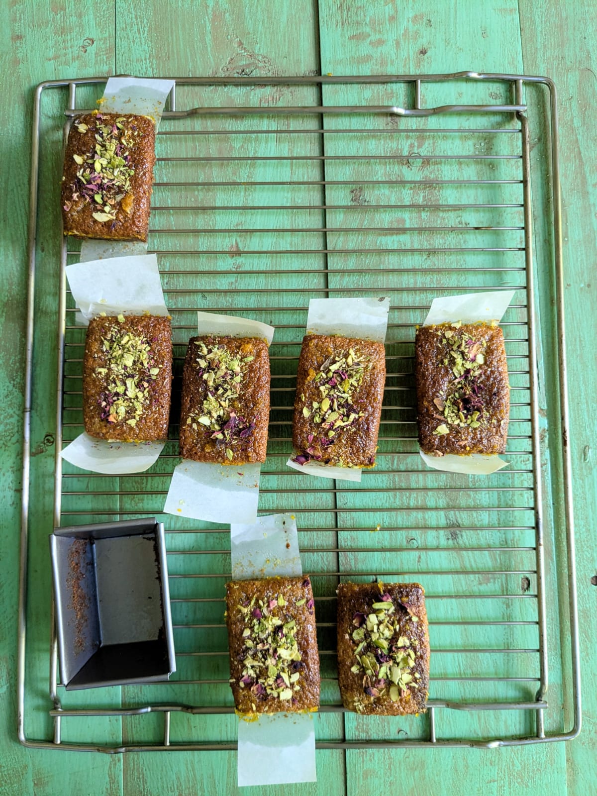 Rose, Pistachio, Lemon Semolina Cake Slice_0