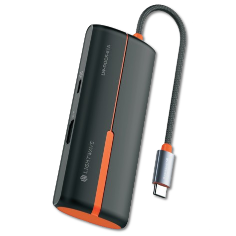 Lightwave LW-DOCK-51A 5-in-1 USB-C Docking Station