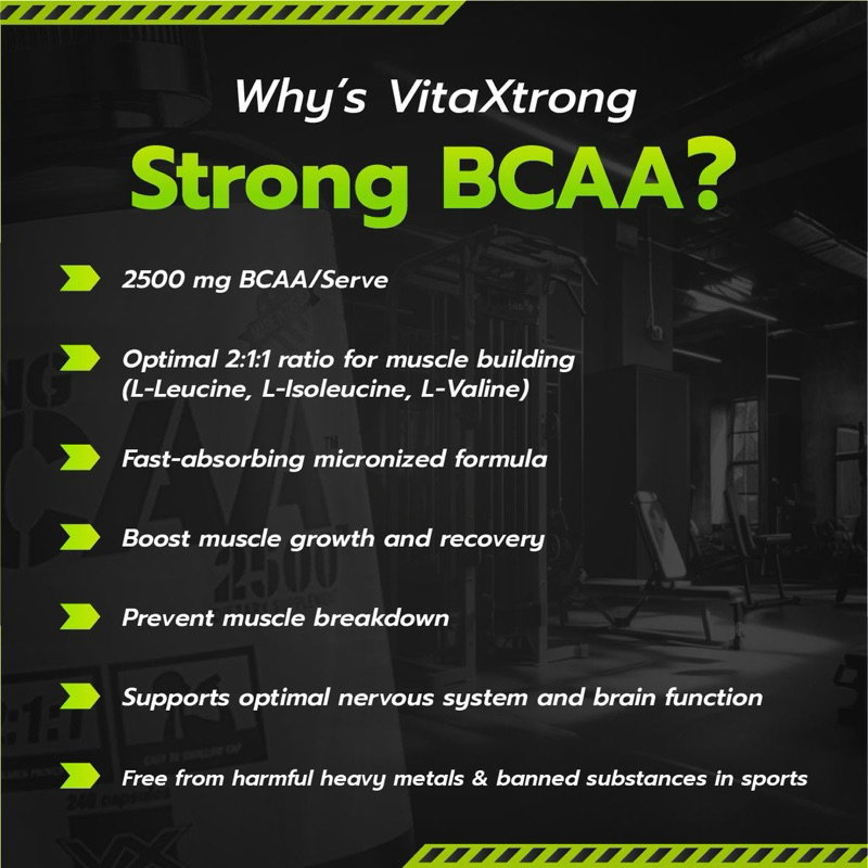 VITAXTRONG Strong BCAA 2500™ (240 / 480 capsules) | Muscle Recovery, Muscle Growth, Reduce Soreness [VX]_6