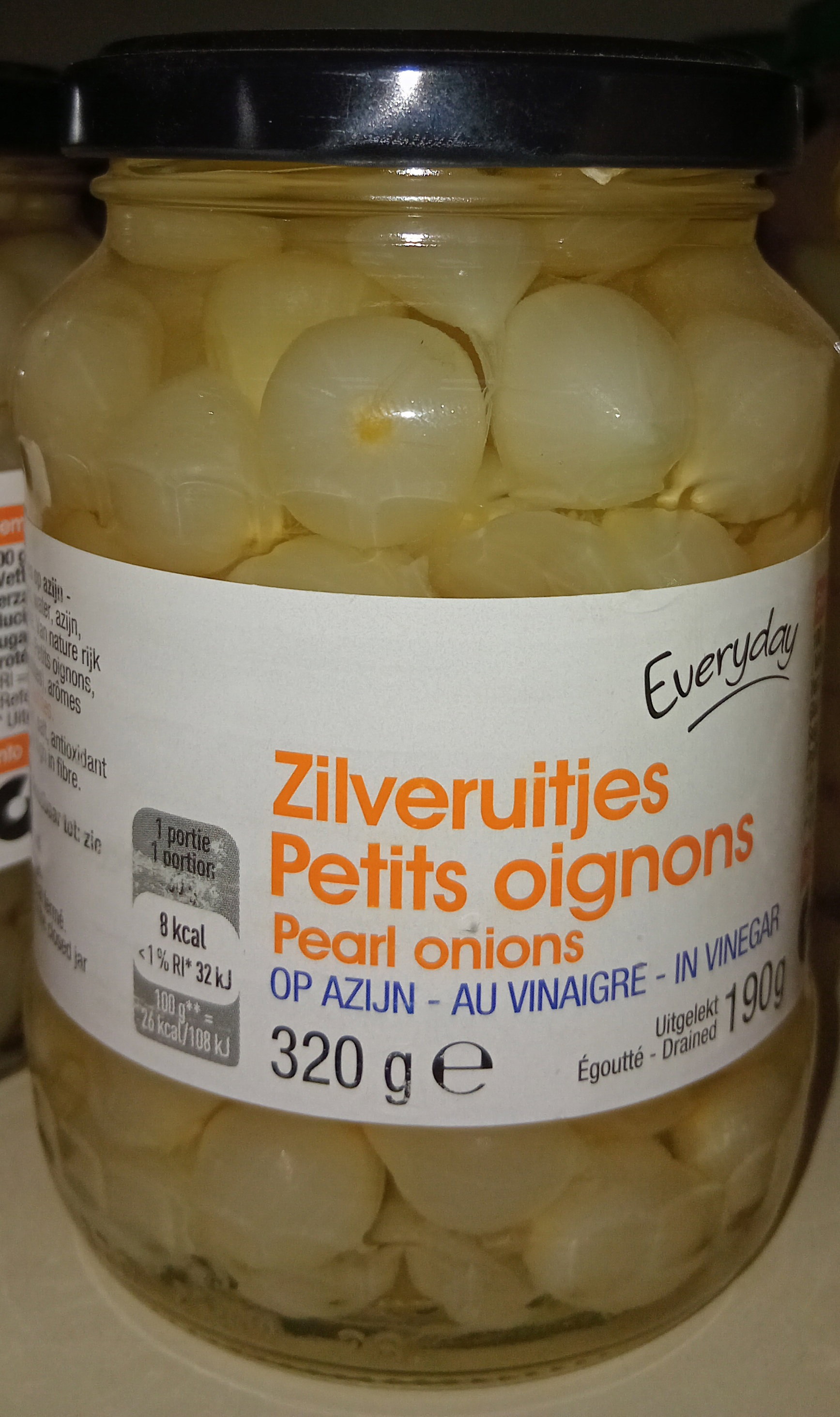 Everyd Pet.Oignons Au Vinaigre 320gr