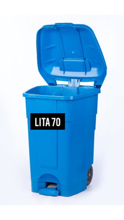  Plastic Dustbin 70 LITRES with Pedal and Wheels