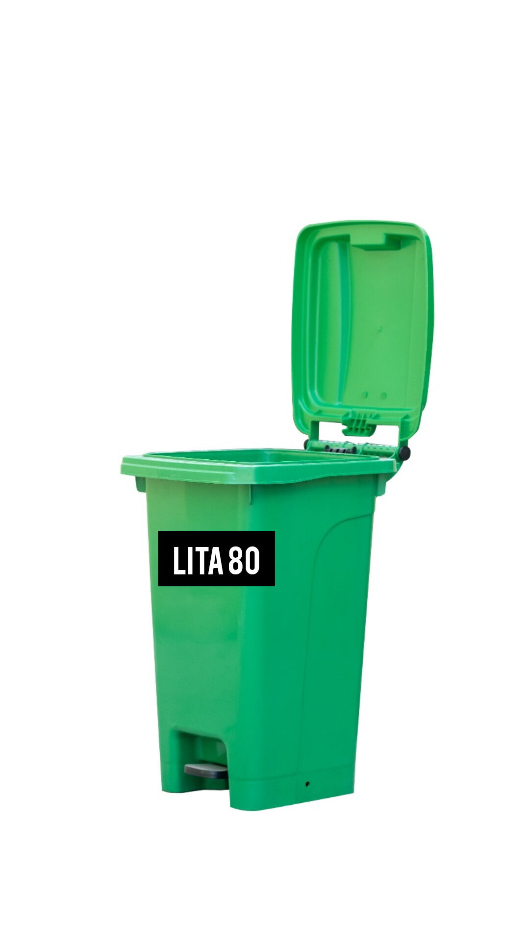 PLASTIC DUSTBINS 80 LITRES WITH PEDAL WITHOUT WHEELS 