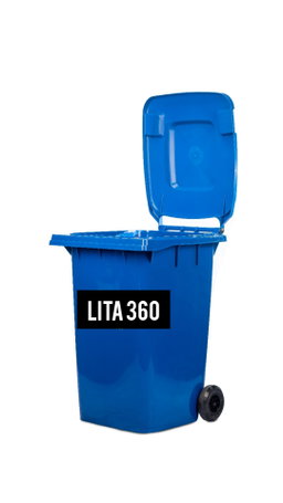 Plastic Dustbin 2 wheels 360L without metal pedal 