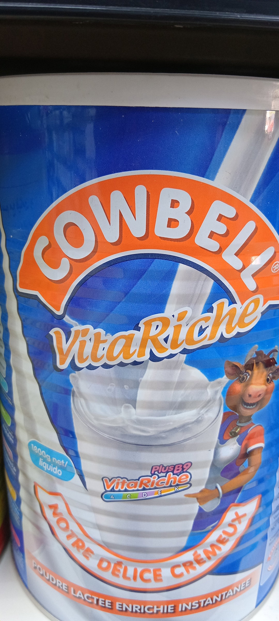 Cowbell Lait Poudre Bleu Boite 1800gr