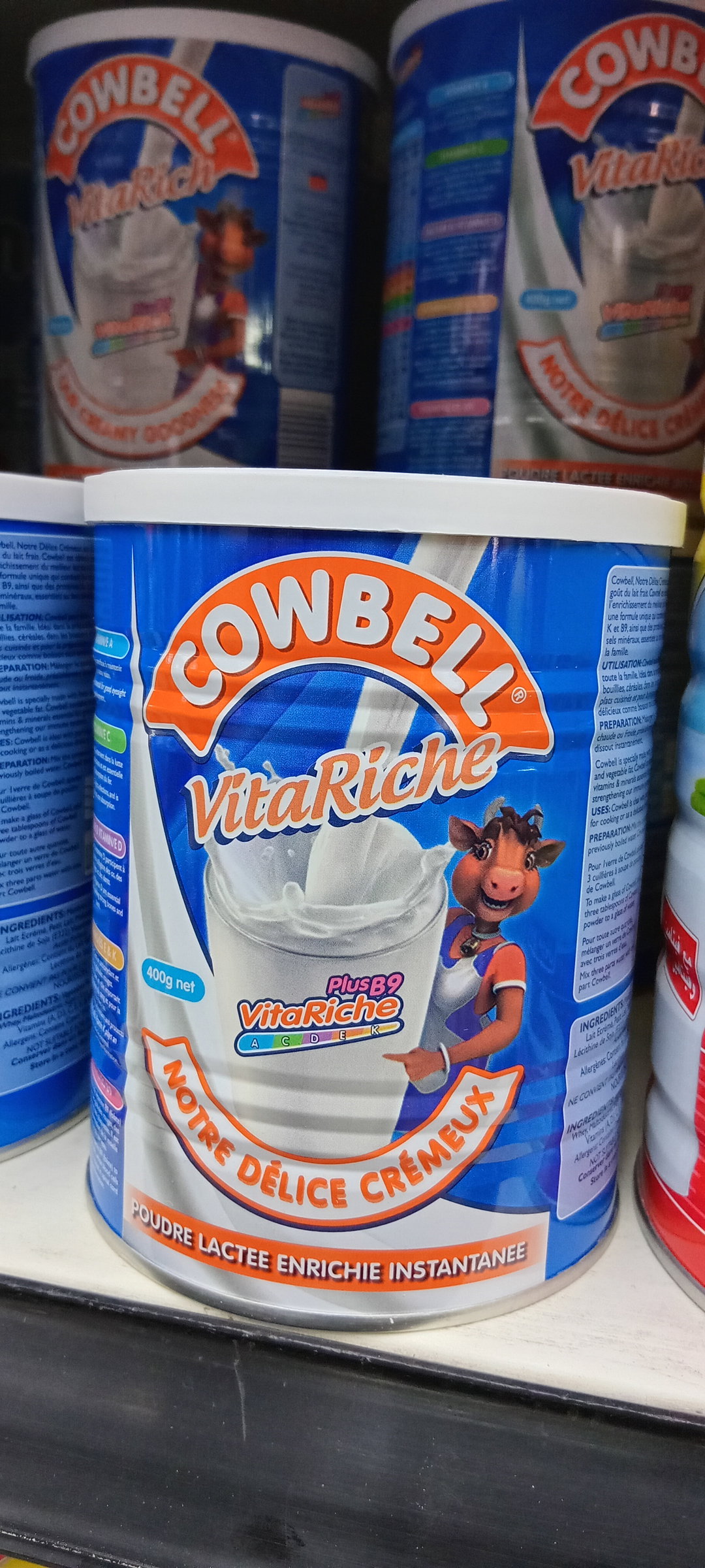 Cowbell Lait Poudre Bleu Sachet 400gr