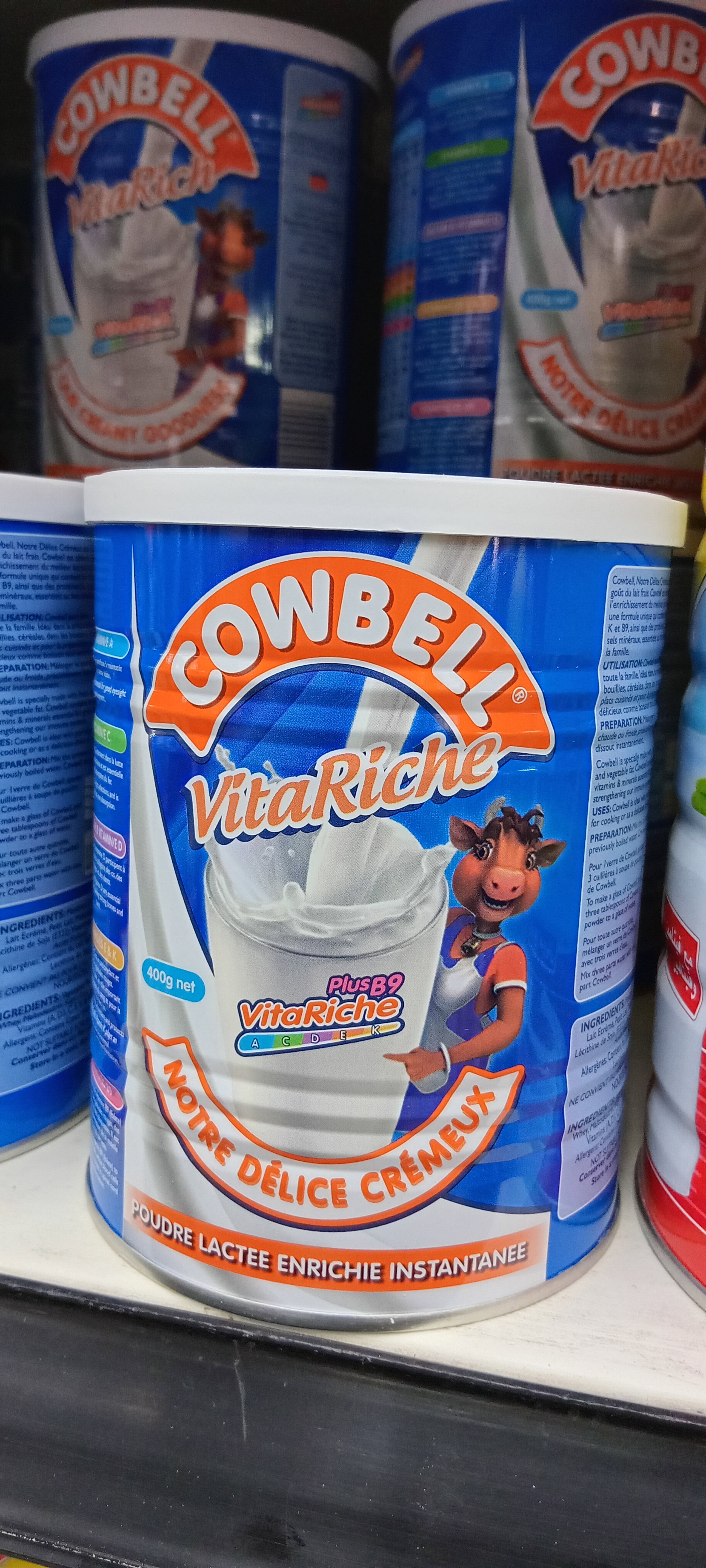 Cowbell Lait Poudre Bleu Sachet 400gr_0