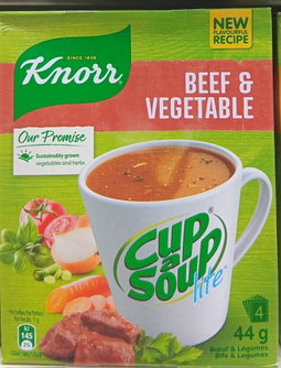 Knorr Cup A Soup Beef/Vegetable 4x11gr