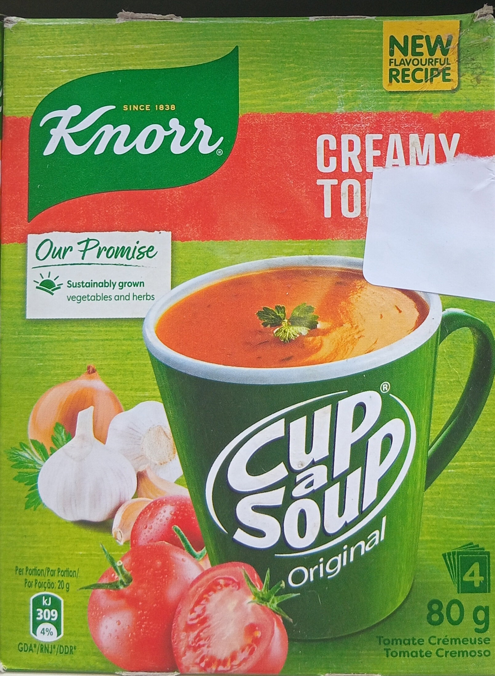 Knorr Cup A Soup Cream Of Tomato 4x20gr
