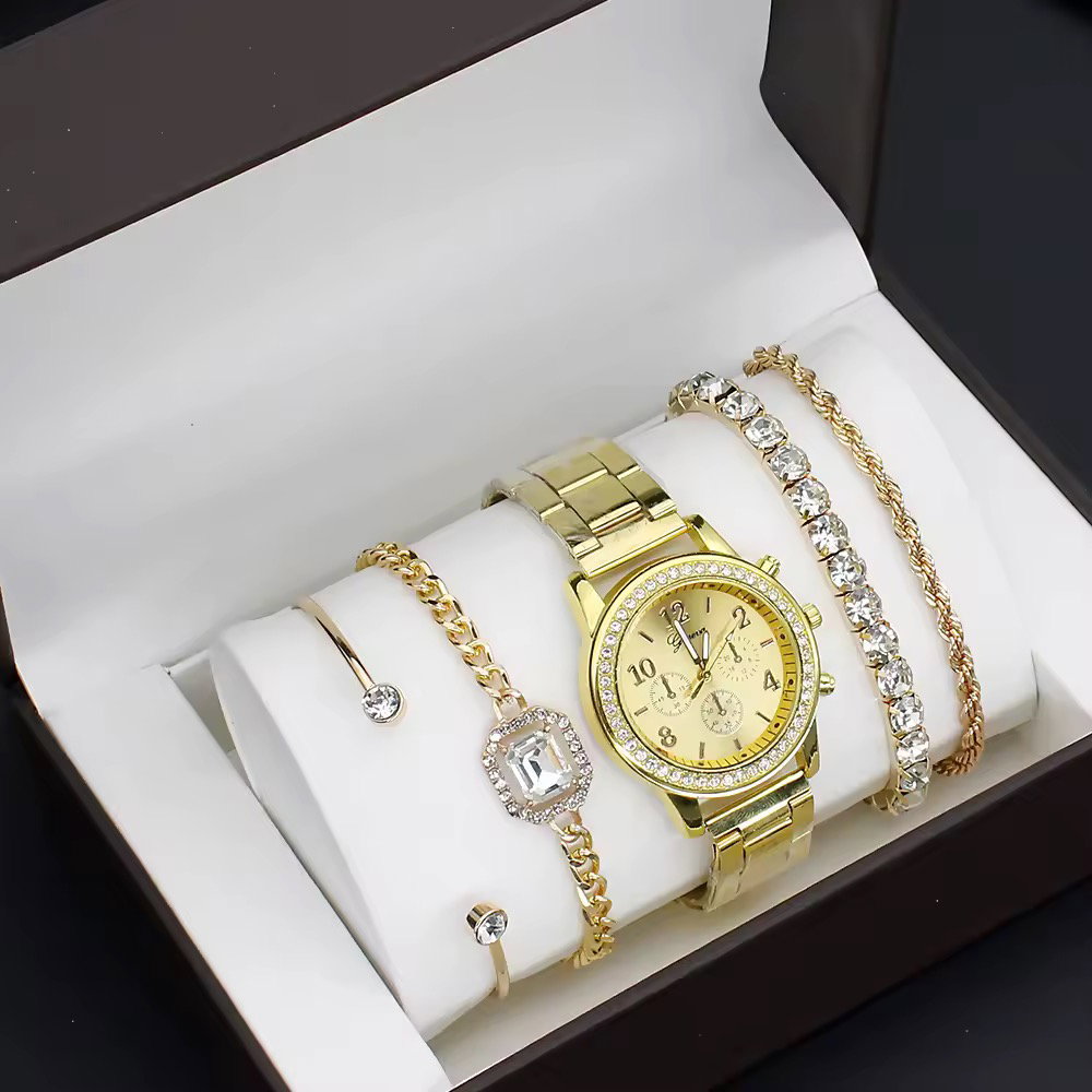 Ladies Bracelet Watches Gift Set Girls Hand Chain Watch 4pcs Bracelet Watch Set Female Wholesale_2