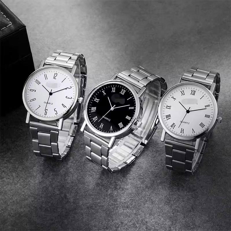Simple Steel Strap Quartz Men's Watch Leisure Gift Watch_0