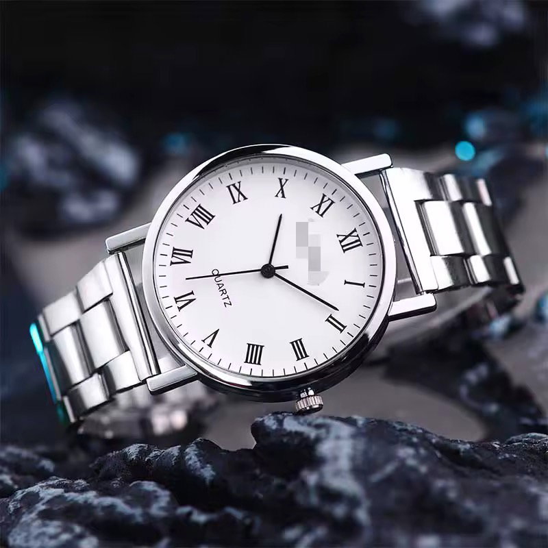 Simple Steel Strap Quartz Men's Watch Leisure Gift Watch_1