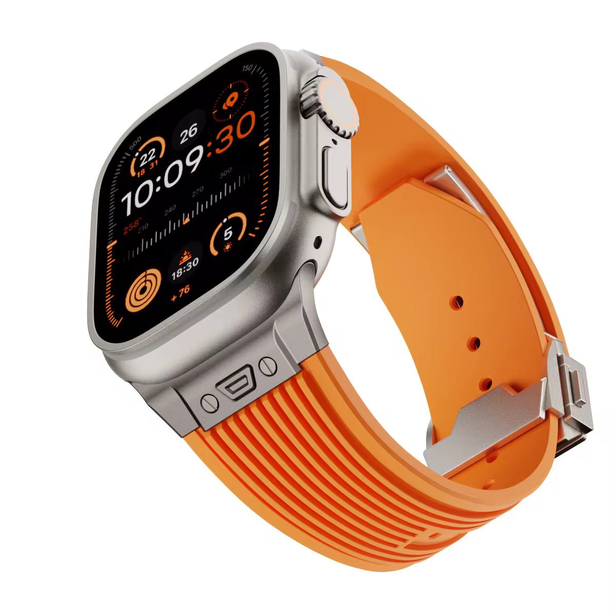 Men's Luxury 46mm Titanium Smart Bracelet 45mm AP Stainless Steel Liquid Silicone Ultra 49mm Apple Watch Band Fashion Accessory_4
