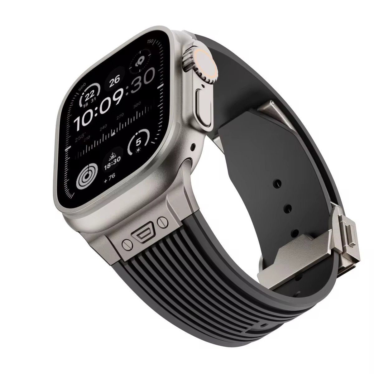 Men's Luxury 46mm Titanium Smart Bracelet 45mm AP Stainless Steel Liquid Silicone Ultra 49mm Apple Watch Band Fashion Accessory_0