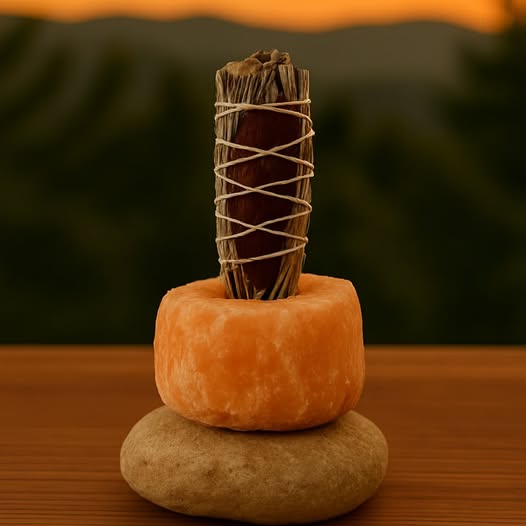 Natural Cut Sage holder (small)_0