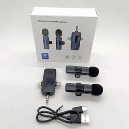 Microfones de lapela sem fio, receptor universal 4 em 1 para Android, iPhone, iPad, laptop e câmera, USB-C, mini microfone sem fio para gravação de vídeo, vlog, YouTube, TikTok