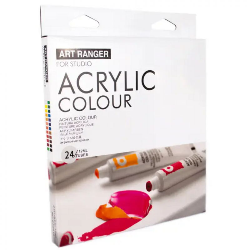 Art Ranger Artist Acrylic Color Set 24 Tubes Set Each 12ML