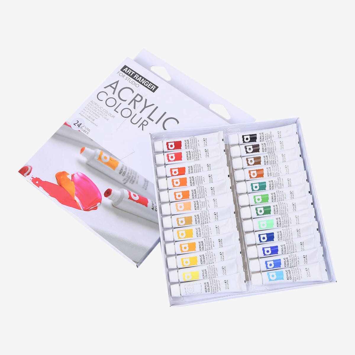 Art Ranger Artist Acrylic Color Set 24 Tubes Set Each 12ML_1
