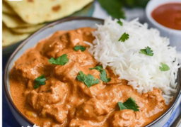 Butter Chicken with Indian Garlic Butter Rice 