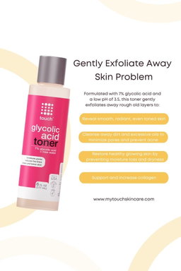 Lotion exfoliante touch à l’acide glycolique