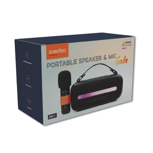 Porodo Soundtec 24W Speaker with Dual Wireless Microphone_0