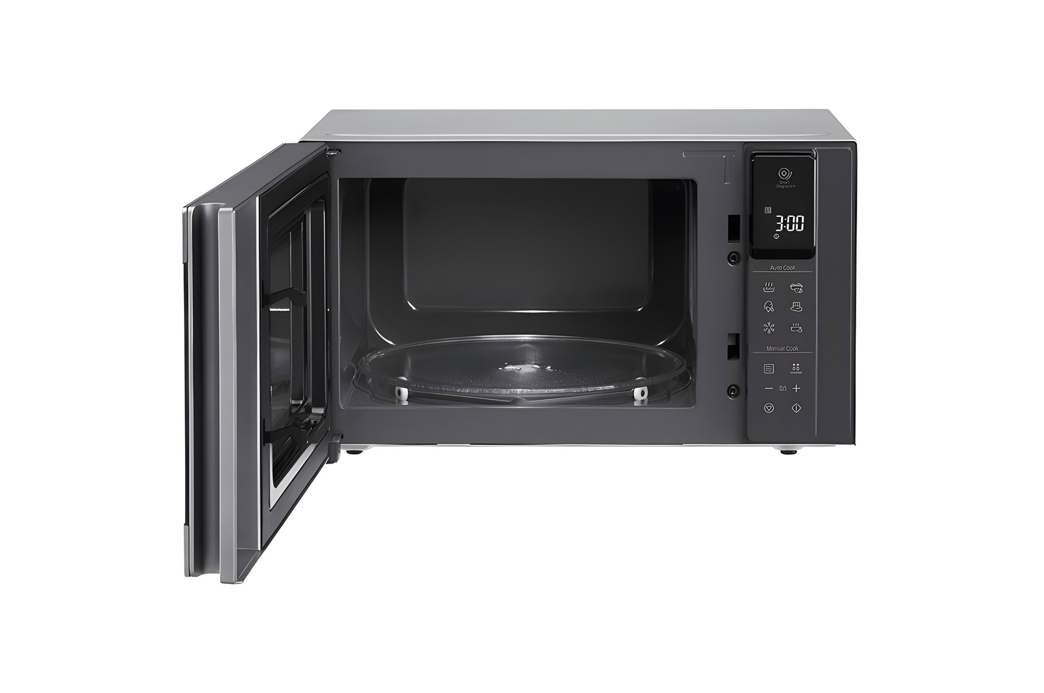 Four à micro-ondes de 42 litres, argent, technologie Smart Inverter avec 10 ans de garantie, grilloir, cuisson automatique intelligente, écran tactile en verre_4