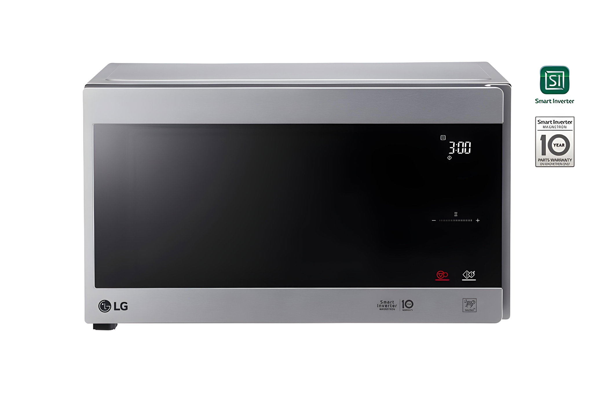 Four à micro-ondes de 42 litres, argent, technologie Smart Inverter avec 10 ans de garantie, grilloir, cuisson automatique intelligente, écran tactile en verre_0