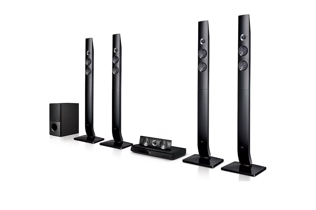 LG Home theater LHD71C, 5.1ch Surround system (4 Tallboy), 1,000W, Bluetooth, FM radio, Bass Subwoofer, DVD HTS