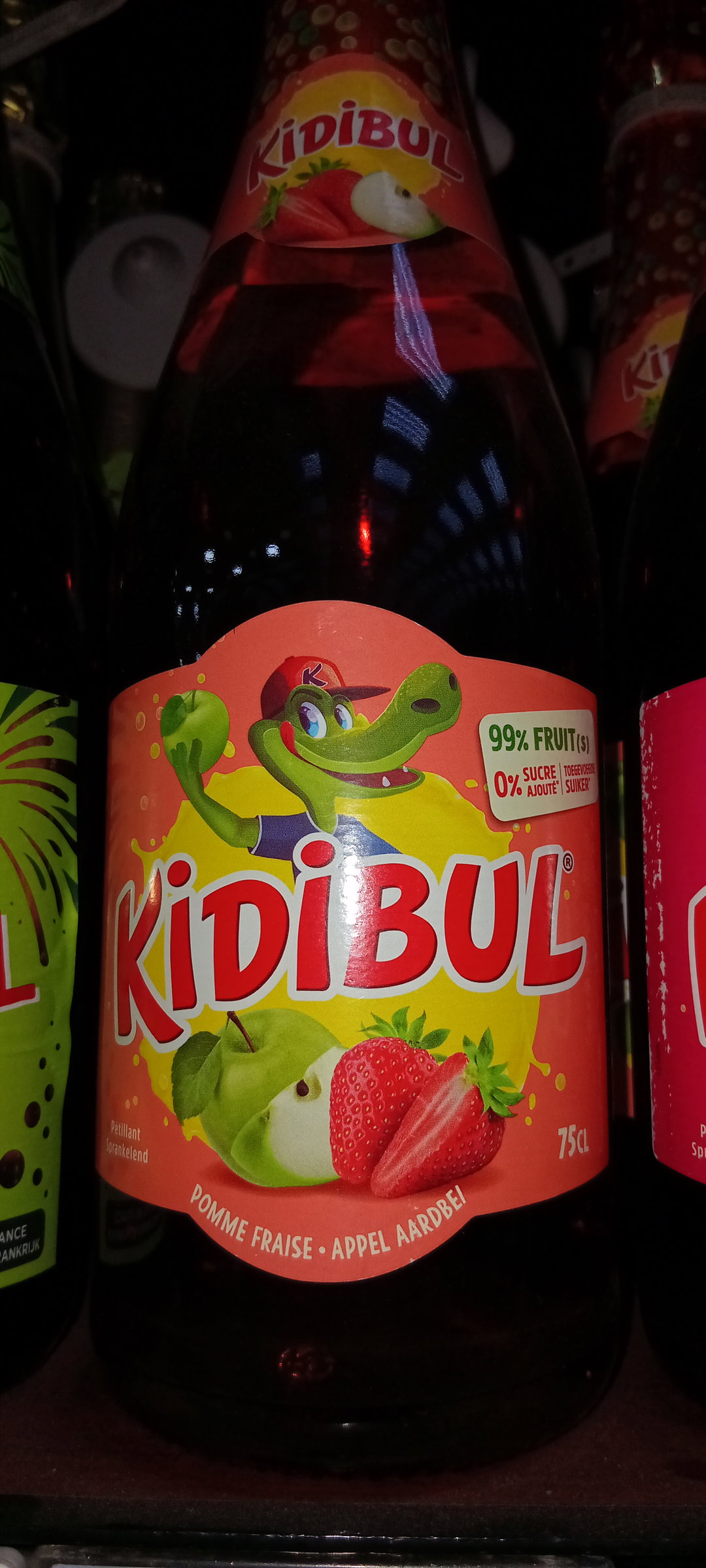 Kidibul Jus Pommes Fraises 0% Alc 75cl