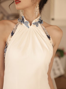 The Porcelain in Satin with Cape #2