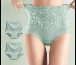 Culotte taille haute en dentelle coton Taille XL