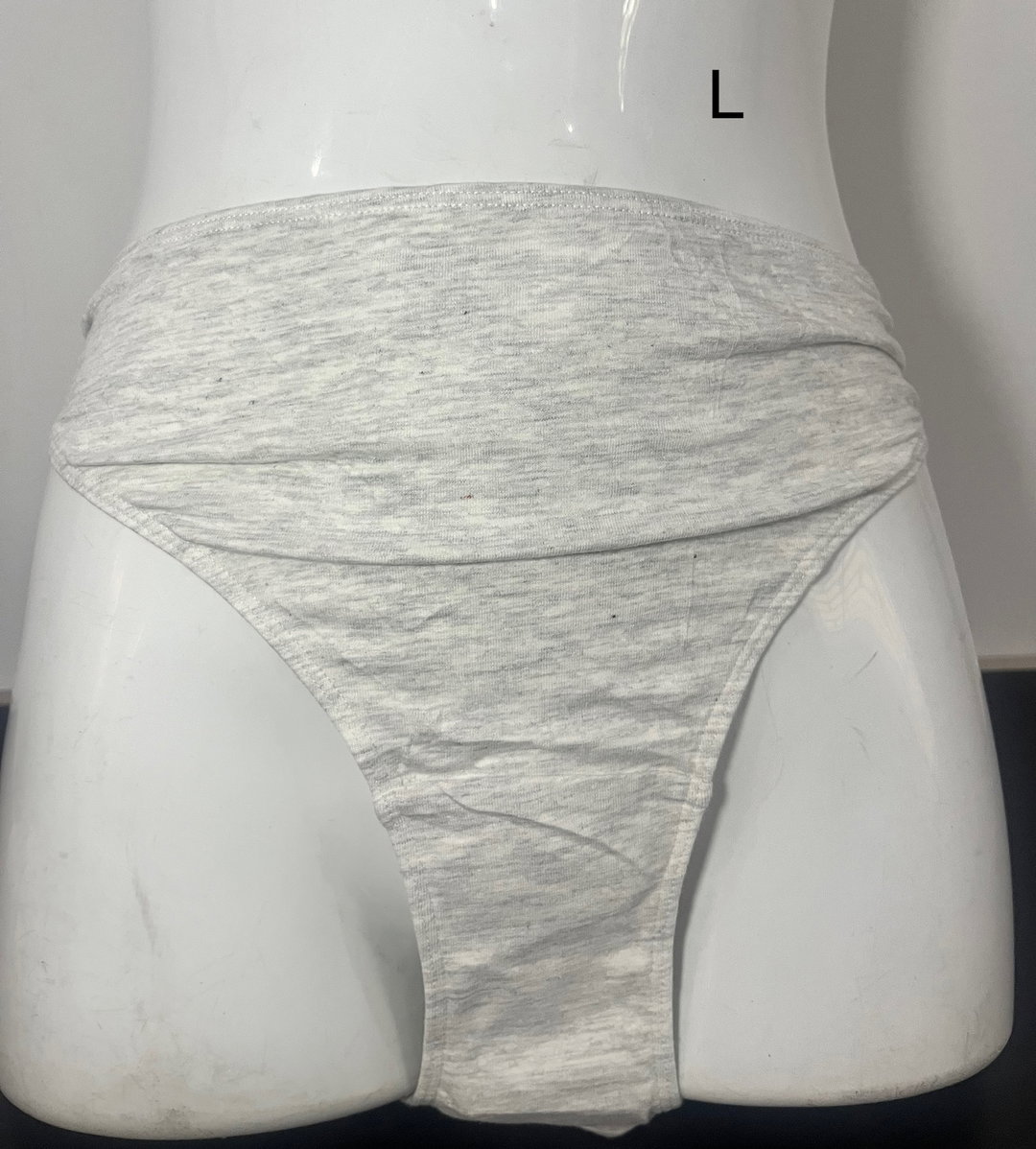 Culotte échancré en coton gris Taille L