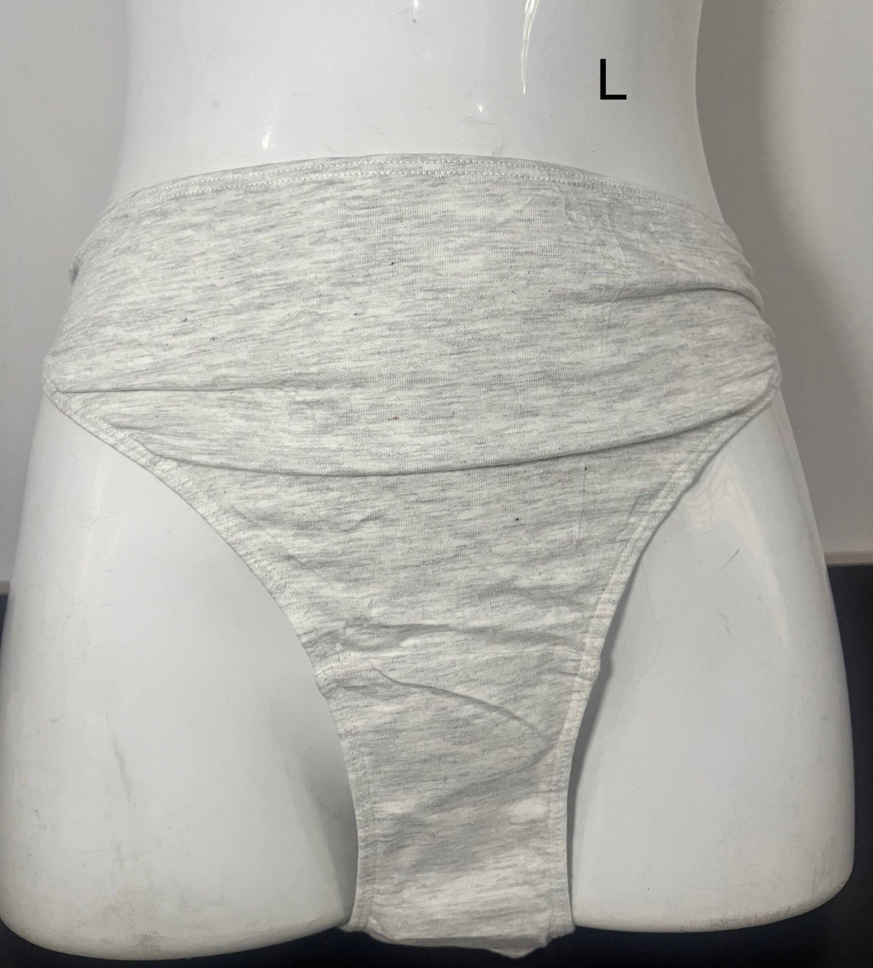 Culotte échancré en coton gris Taille L_0