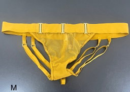 Culotte brésilienne très sexy avec lien en métal ivoire 