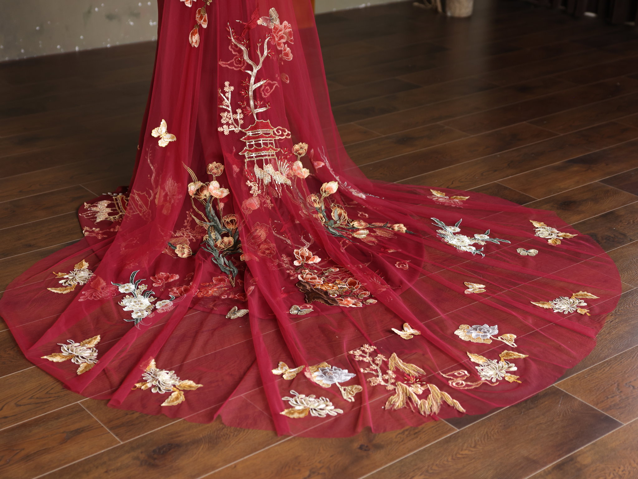 Folklore Cheongsam in Burgundy _13