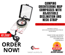 Camping Orienteering Map Compasses with Adjustable Declination and Neck Strap 