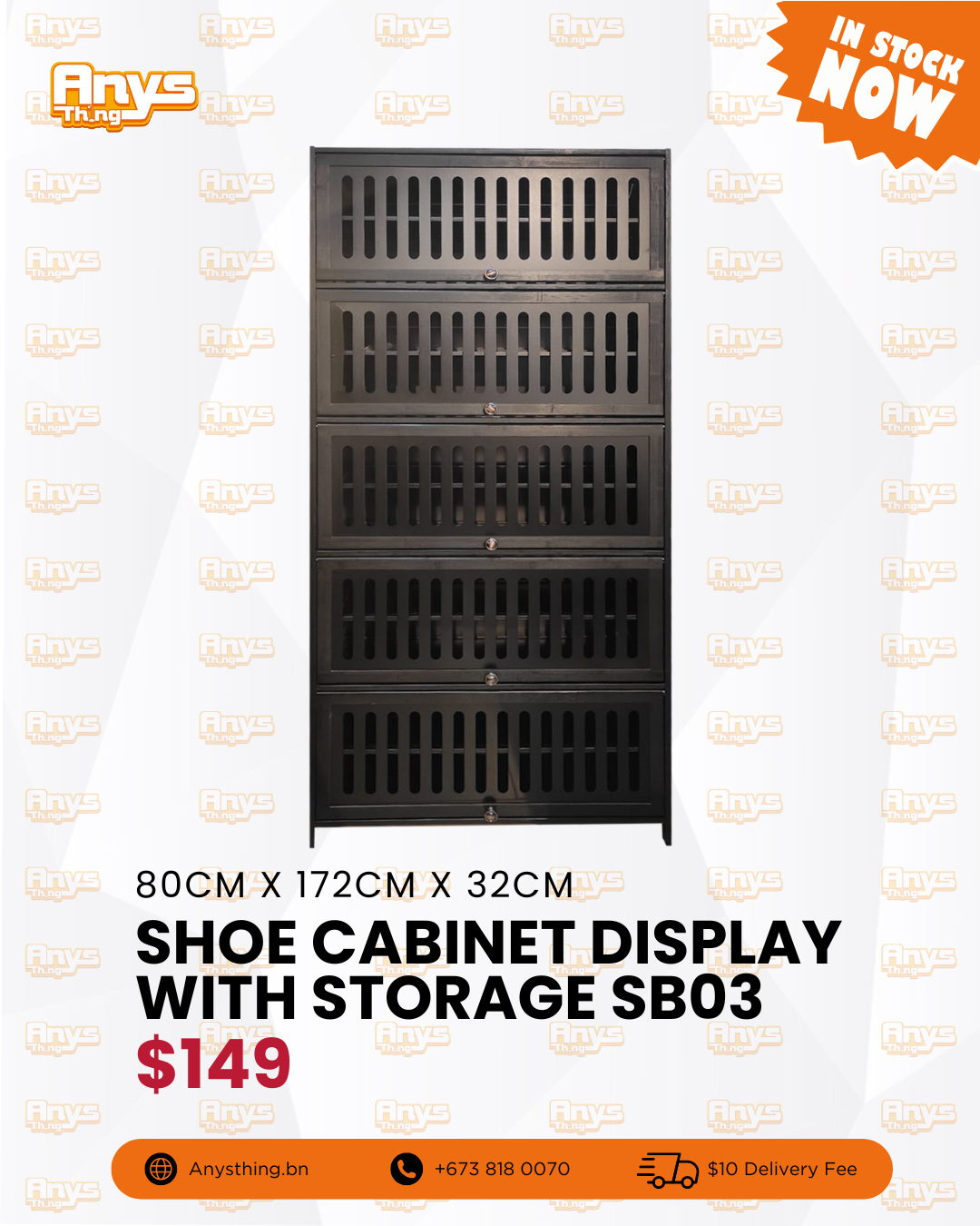 Shoe Cabinet Display with Storage SB03_1