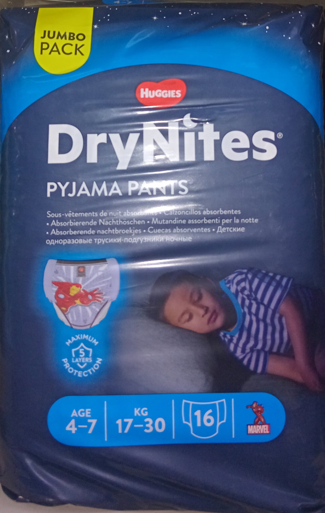 Huggies Pampers Drynites 4-7yo 16'S