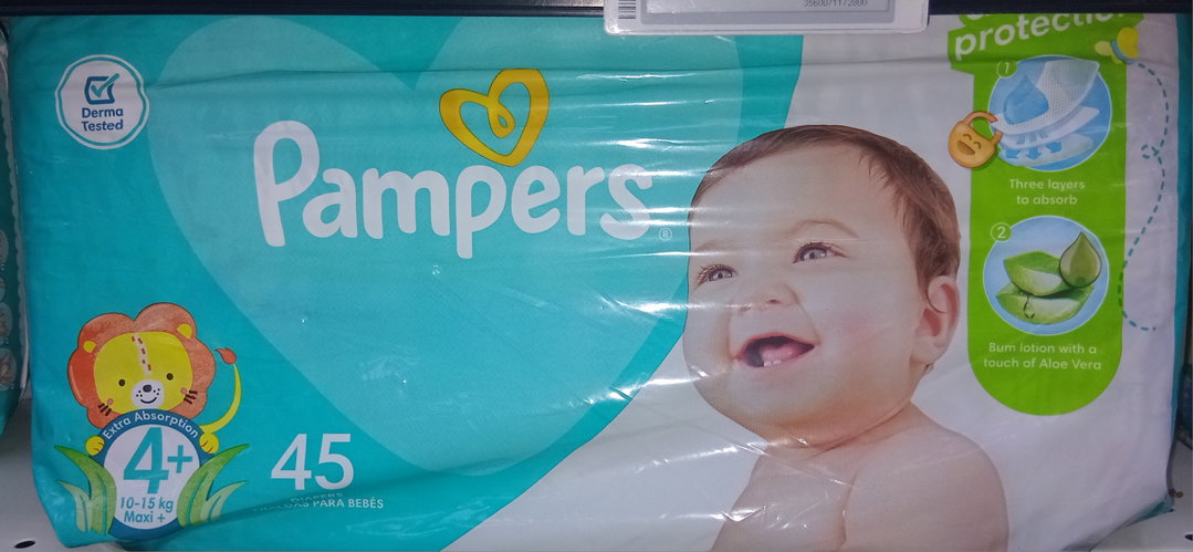 Pampers Nappies N4+ 10-15kg 45'S