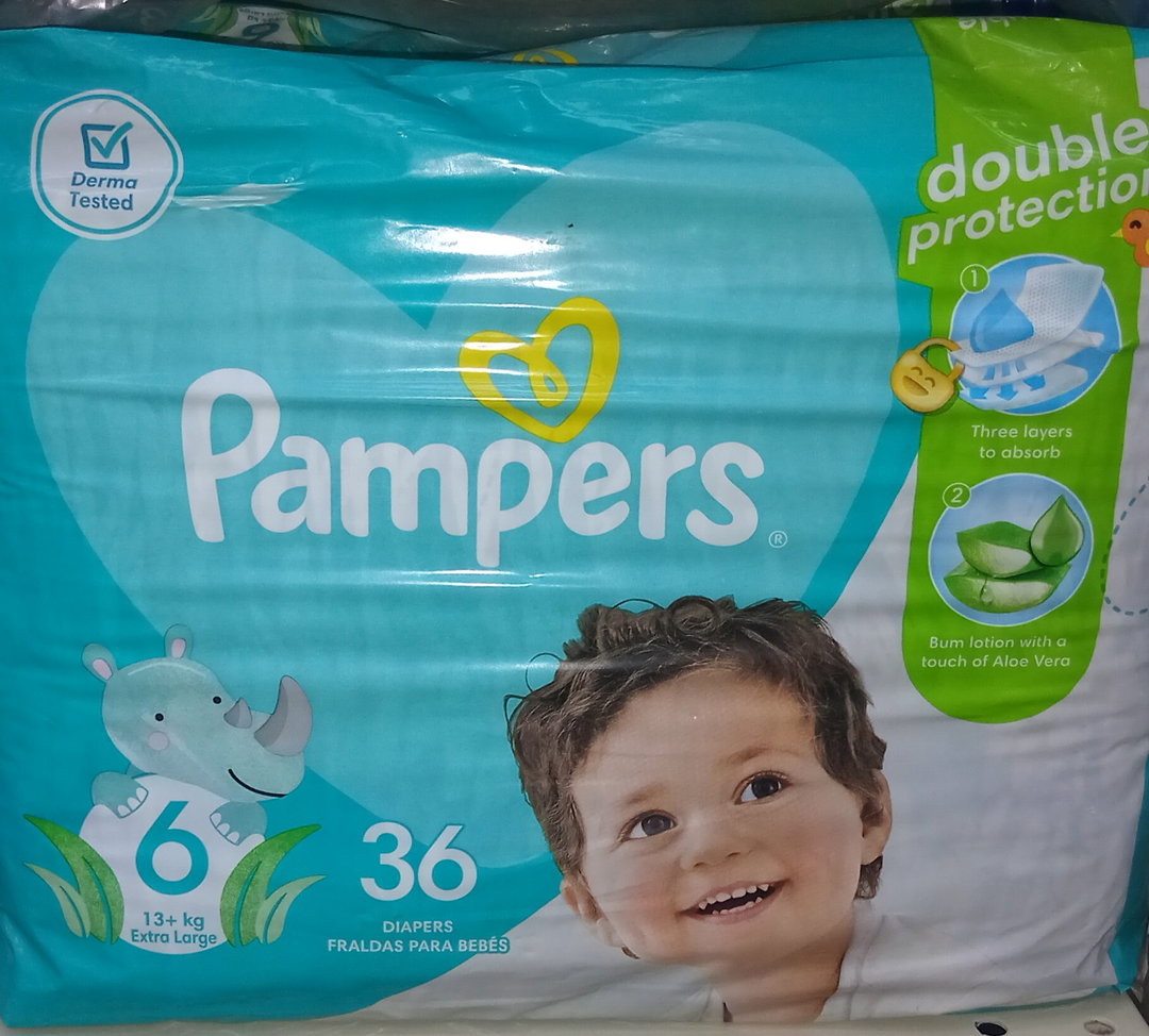 Pampers Nappies N6 15kg+ 36'S