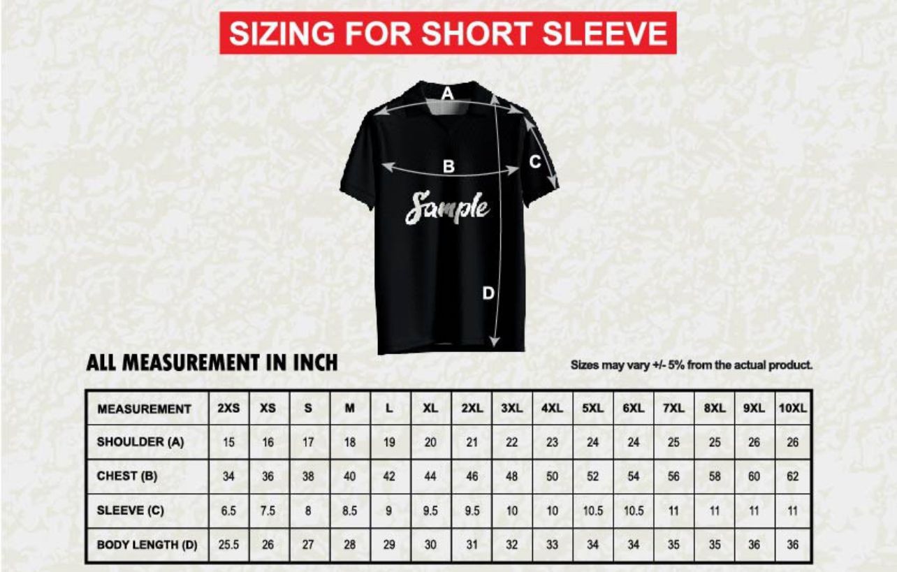 Our Merchandise Sizing Measurements._2