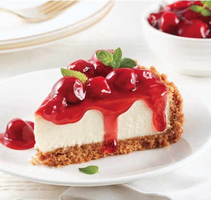 Gâteau au fromage et cerises