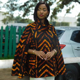 Mwanzo Cape (Lite)  - Black / Orange 
